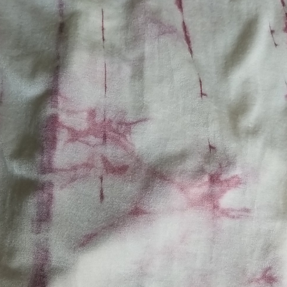 Rolla Coster Small Short Sleeve Criss Cross Back Pink and White Tie Dye Dress - Picture 4 of 4
